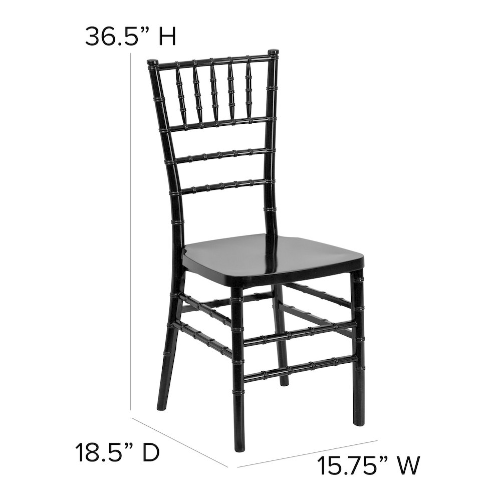 PREMIUM Black Resin Stacking Chiavari Chair. Picture 6