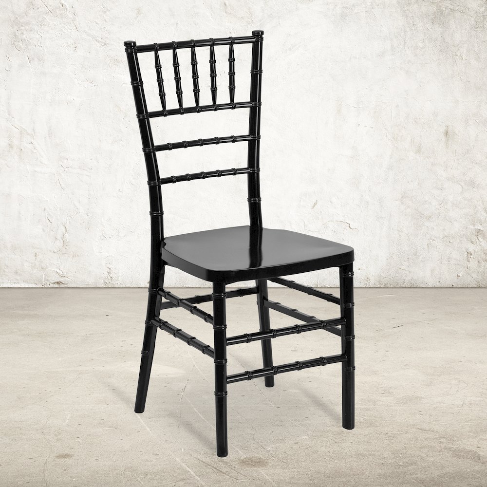 PREMIUM Black Resin Stacking Chiavari Chair. Picture 2