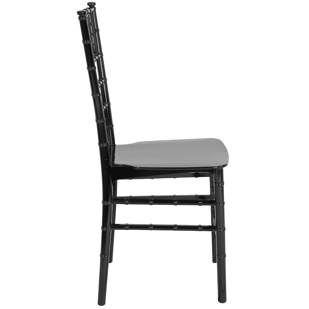 Black Stackable Resin Chiavari Chair. Picture 3