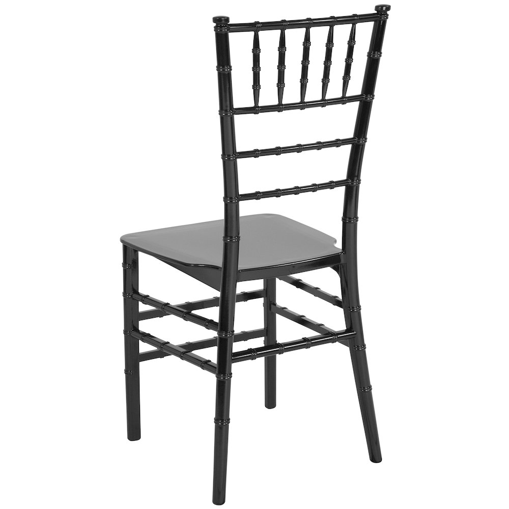 Black Stackable Resin Chiavari Chair. Picture 4