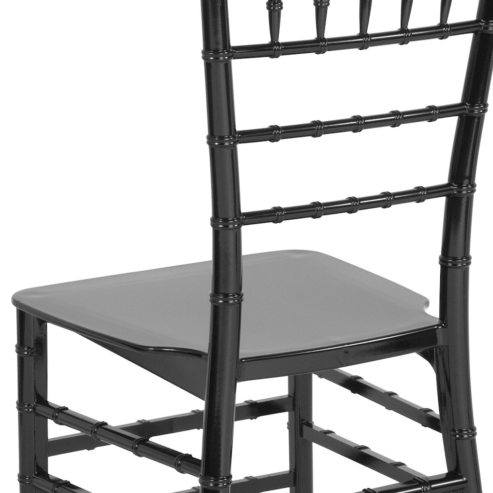 Black Resin Stacking Chiavari Chair. Picture 8