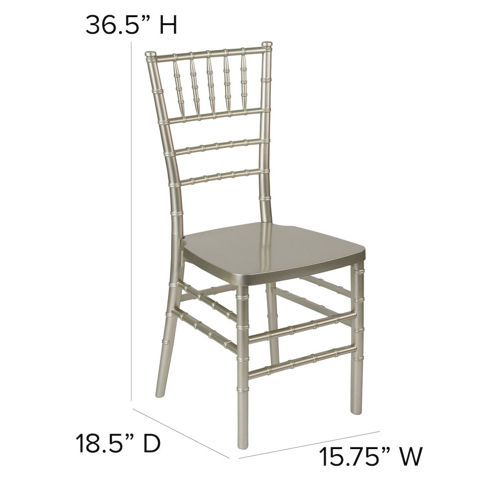 PREMIUM Champagne Resin Stacking Chiavari Chair. Picture 5