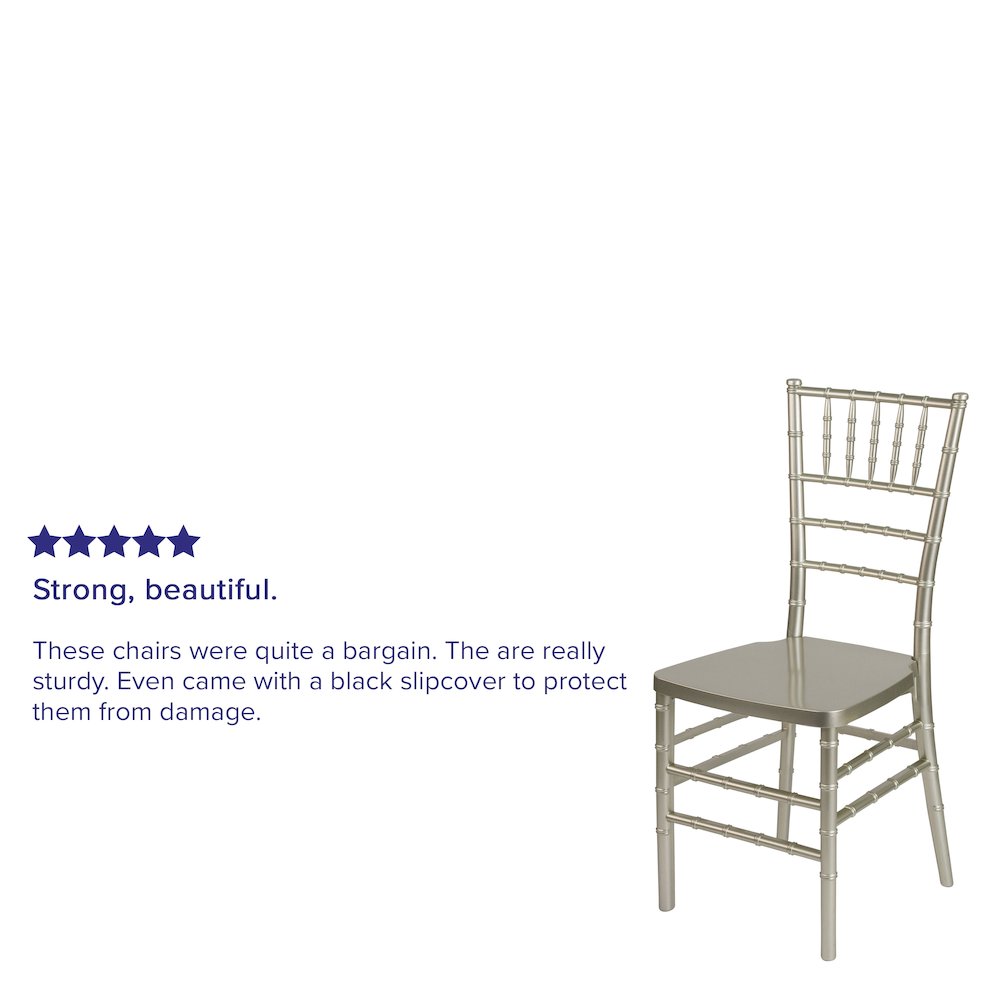 PREMIUM Champagne Resin Stacking Chiavari Chair. Picture 4