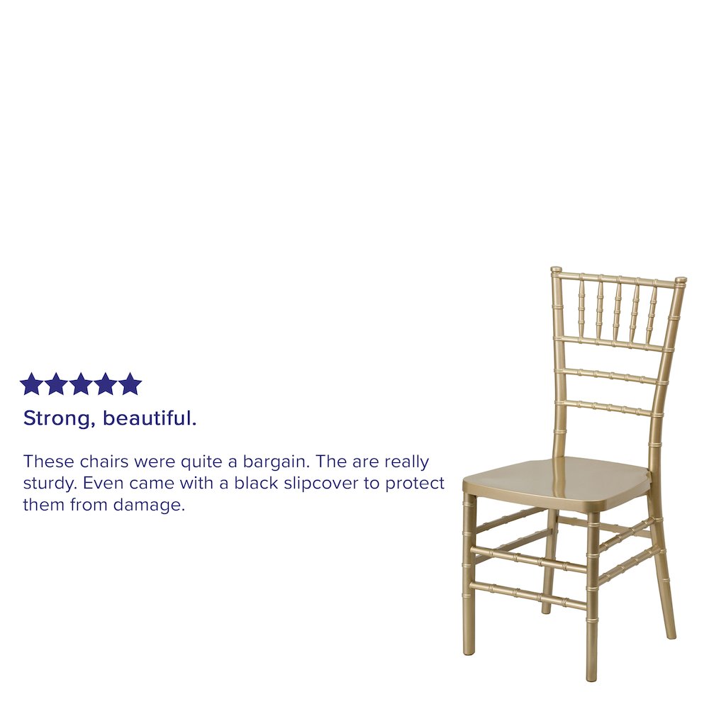 Gold Resin Stacking Chiavari Chair. Picture 10