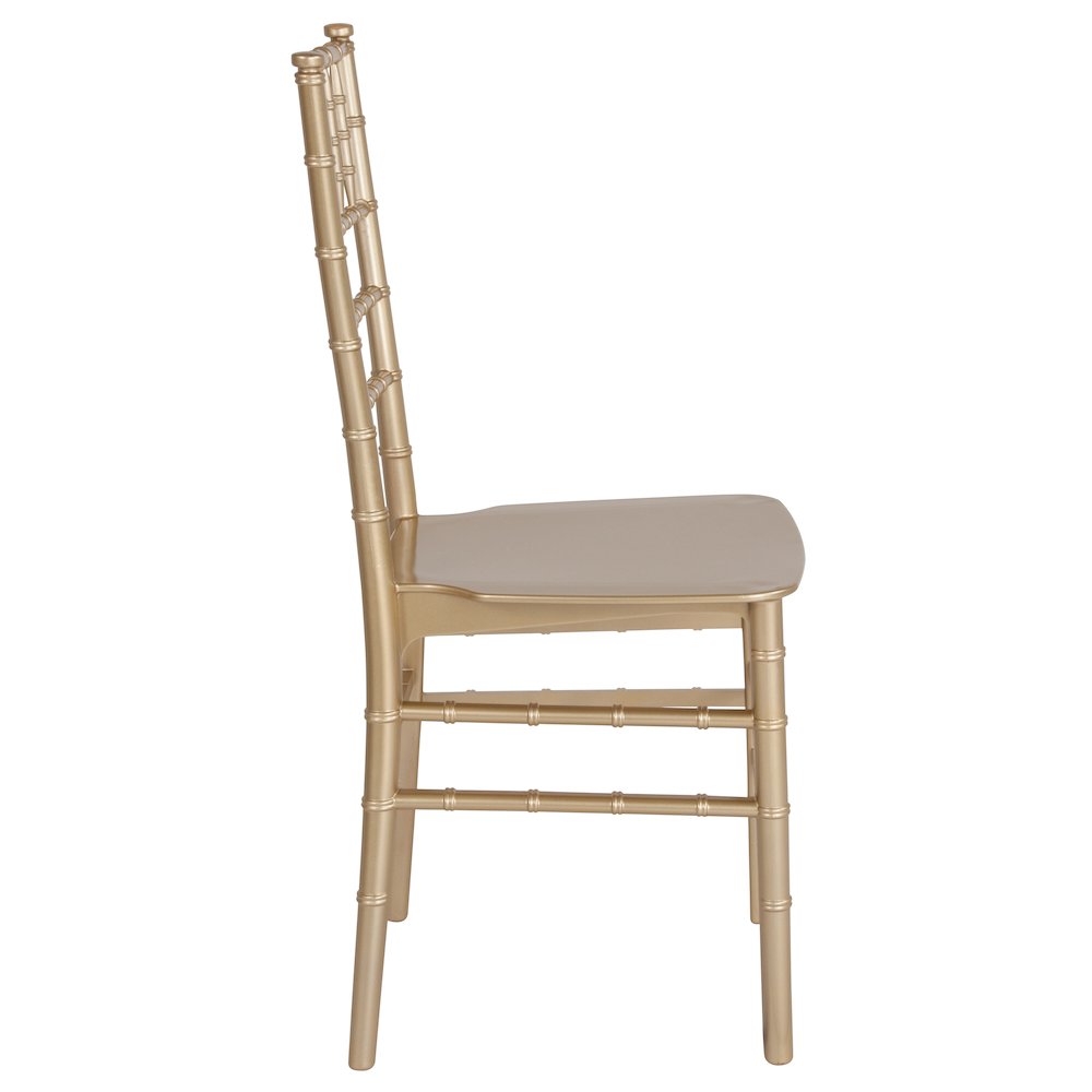 Gold Stackable Resin Chiavari Chair. Picture 3