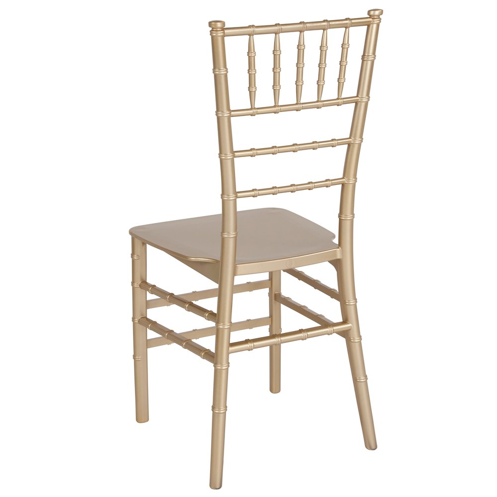 Gold Stackable Resin Chiavari Chair. Picture 4
