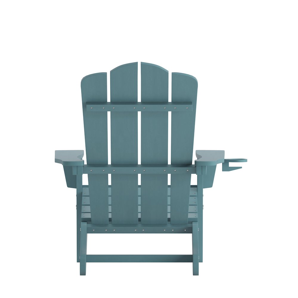 Contemporary Commercial Grade Adirondack Patio Chair with Cupholder. Picture 8