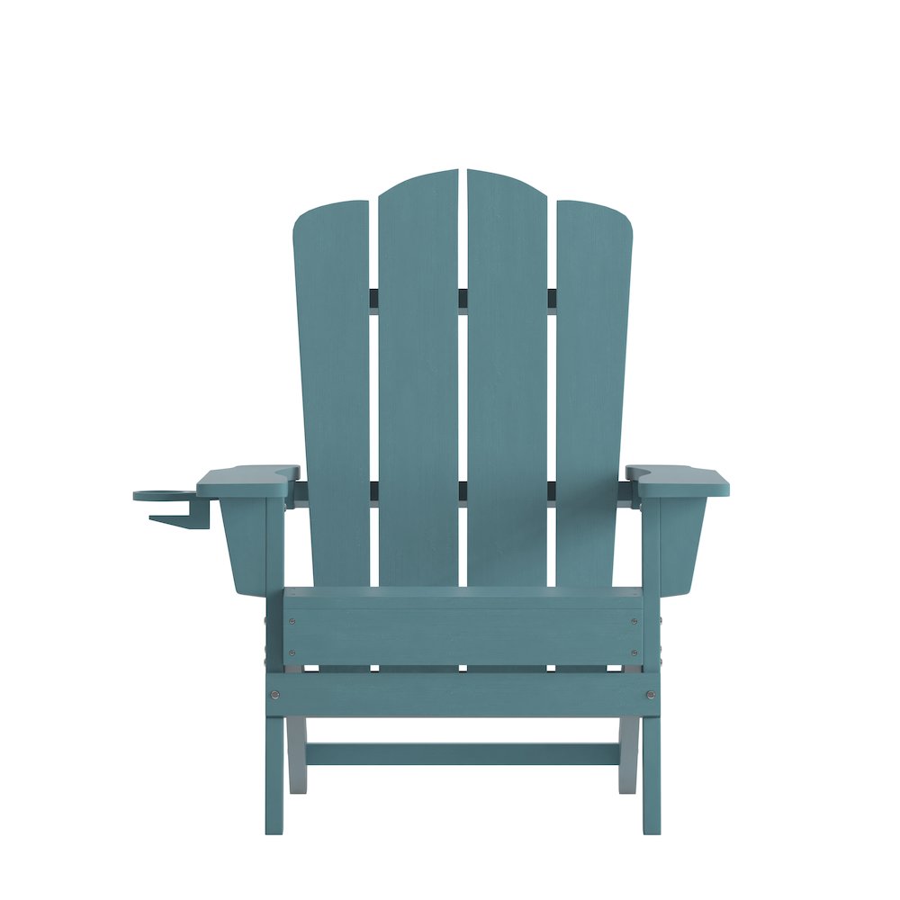 Contemporary Commercial Grade Adirondack Patio Chair with Cupholder. Picture 11