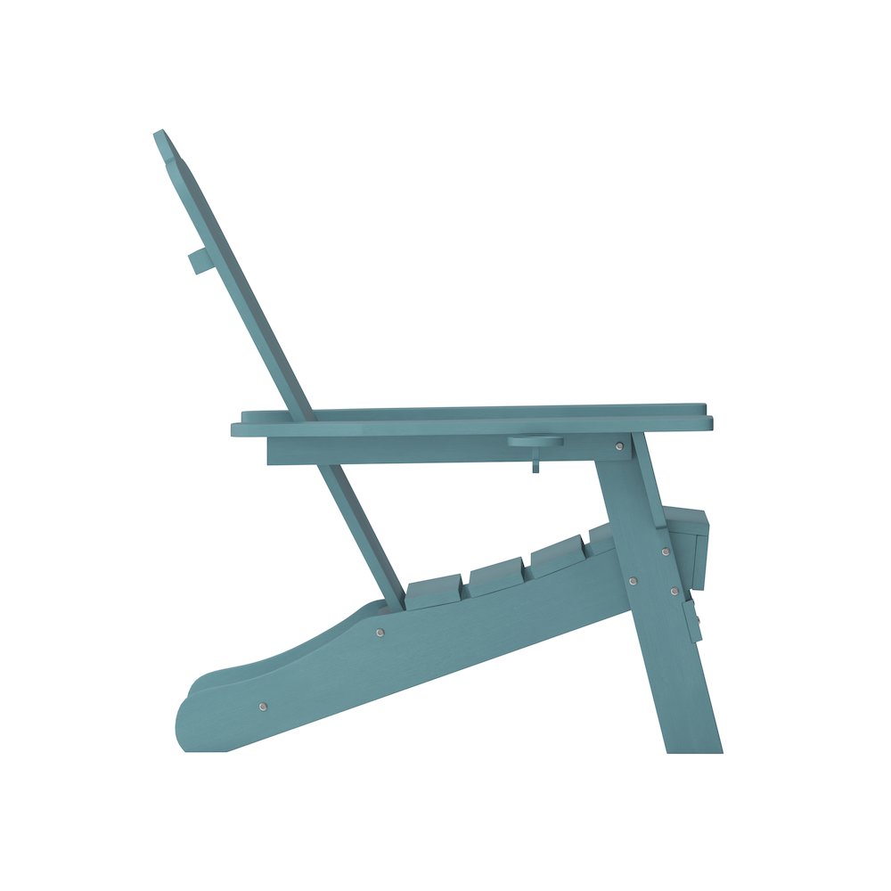 Contemporary Commercial Grade Adirondack Patio Chair with Cupholder. Picture 10