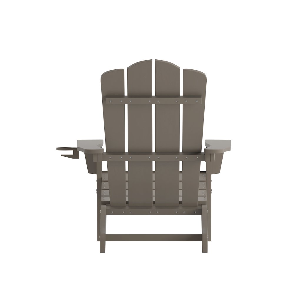 Contemporary Commercial Grade Adirondack Patio Chair with Cupholder. Picture 8