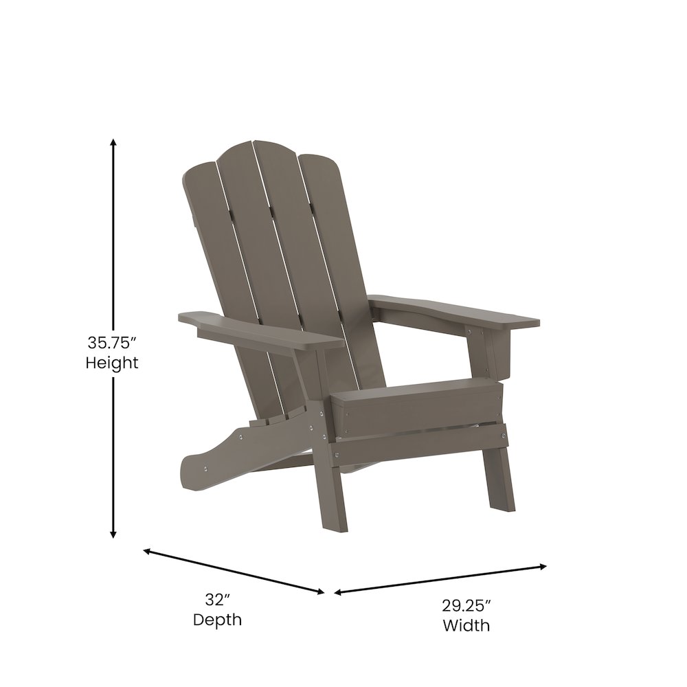 Contemporary Commercial Grade Adirondack Patio Chair with Cupholder. Picture 5