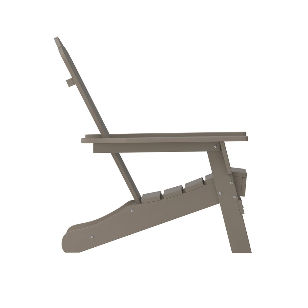 Contemporary Commercial Grade Adirondack Patio Chair with Cupholder. Picture 10