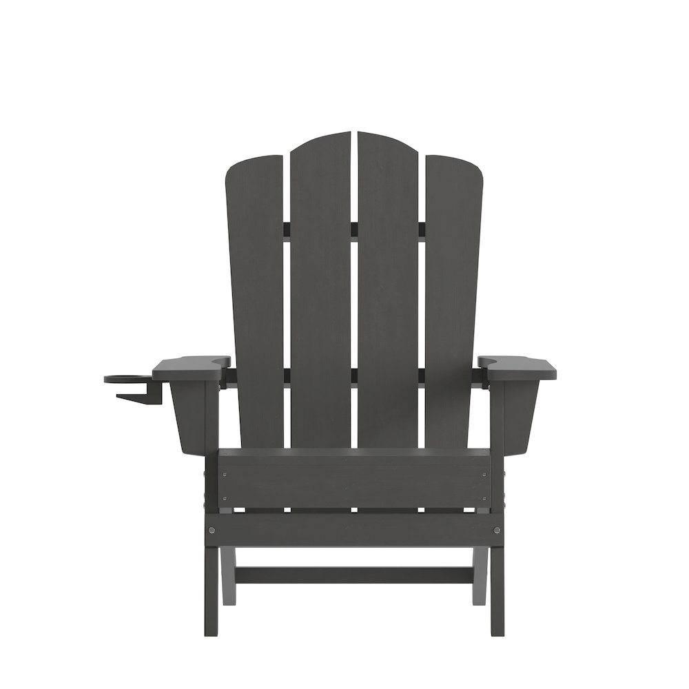 Contemporary Commercial Grade Adirondack Patio Chair with Cupholder. Picture 11