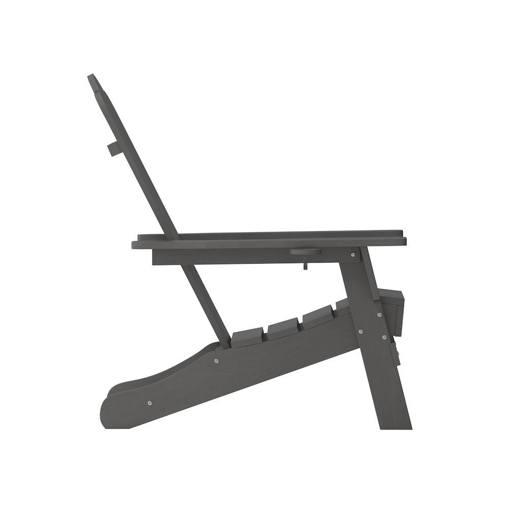Contemporary Commercial Grade Adirondack Patio Chair with Cupholder. Picture 10