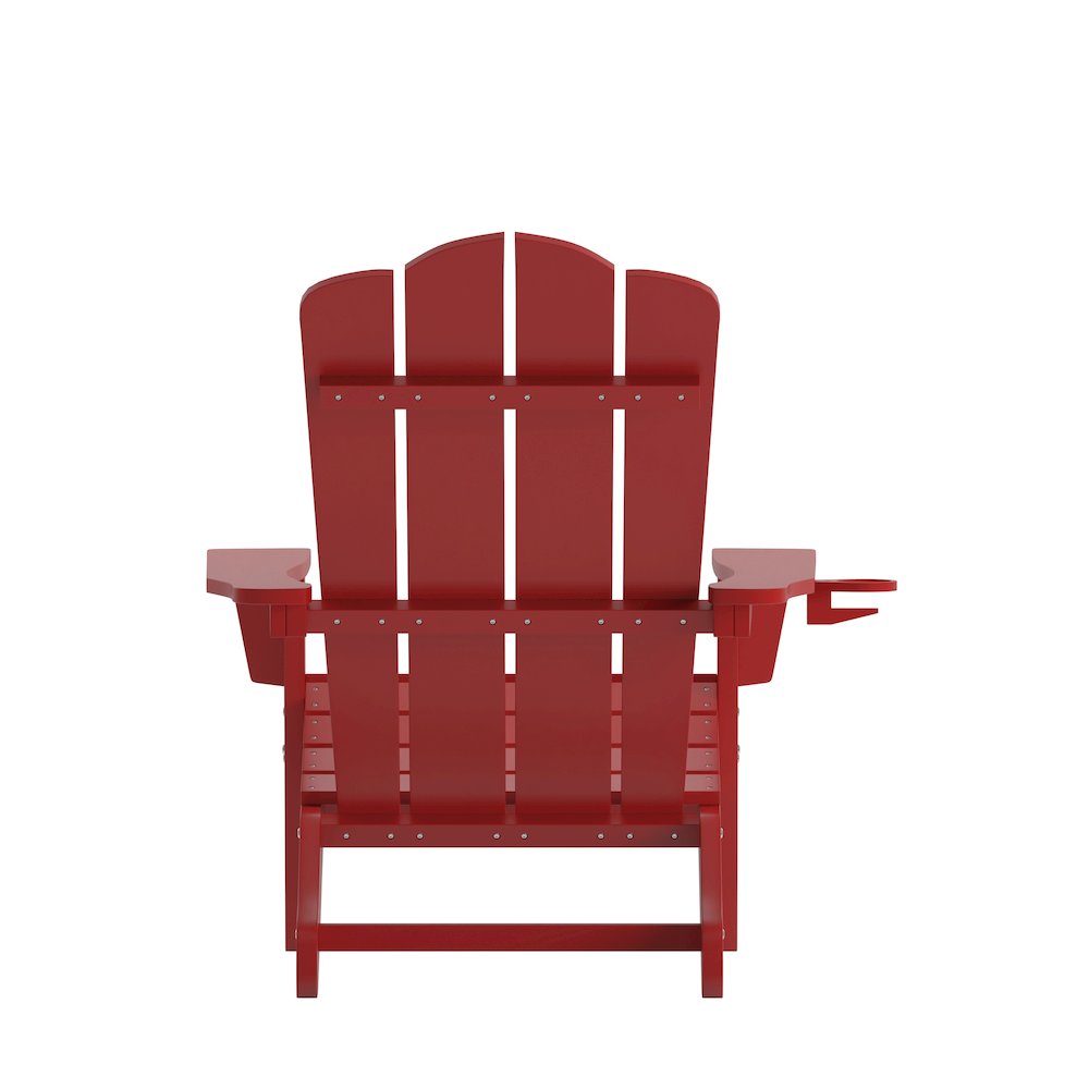 Contemporary Commercial Grade Adirondack Patio Chair with Cupholder. Picture 8