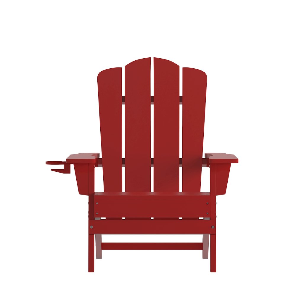 Contemporary Commercial Grade Adirondack Patio Chair with Cupholder. Picture 11