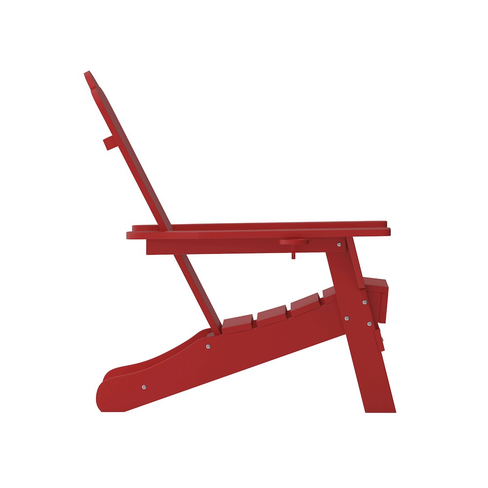 Contemporary Commercial Grade Adirondack Patio Chair with Cupholder. Picture 10