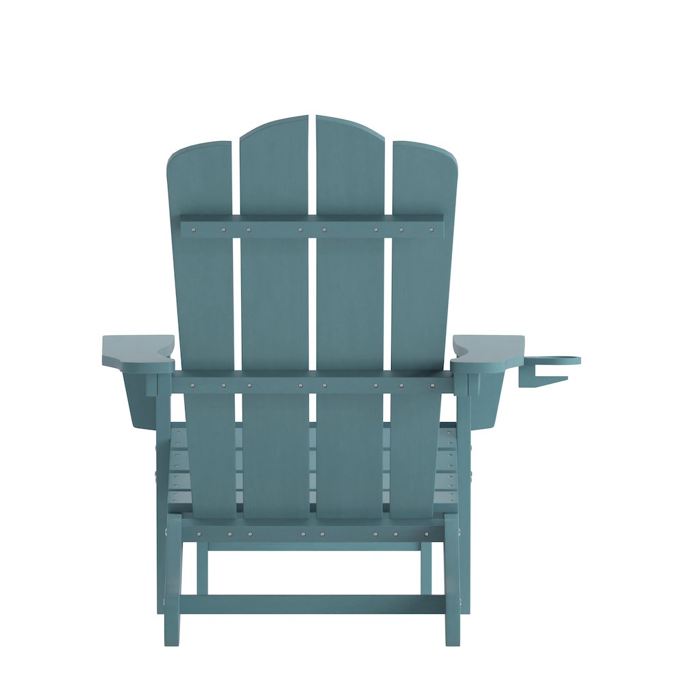 Commercial Adirondack Chair with Pull-Out Ottoman and Cupholder. Picture 8