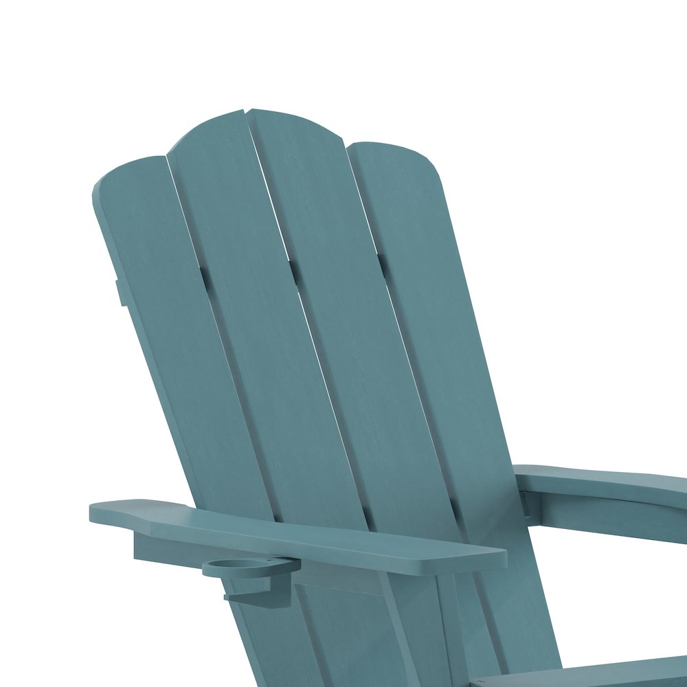 Commercial Adirondack Chair with Pull-Out Ottoman and Cupholder. Picture 9