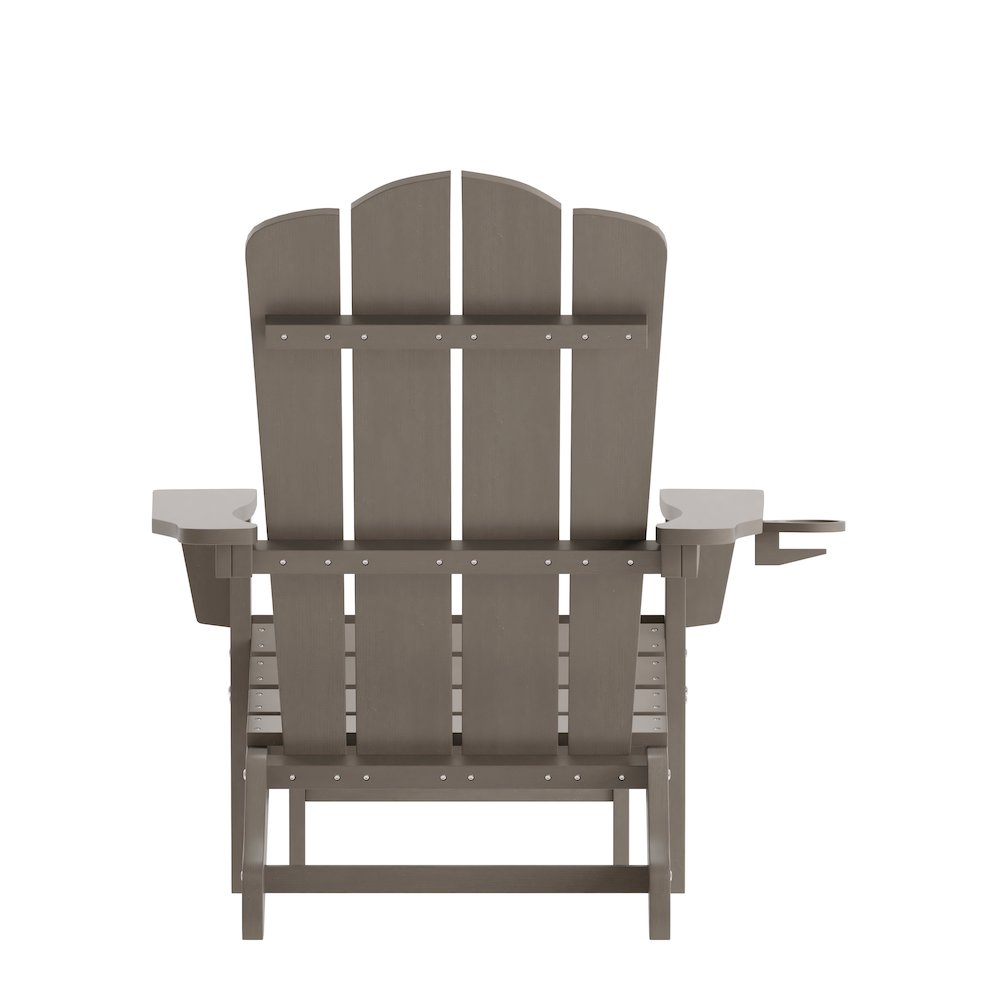 Commercial Adirondack Chair with Pull-Out Ottoman and Cupholder. Picture 8