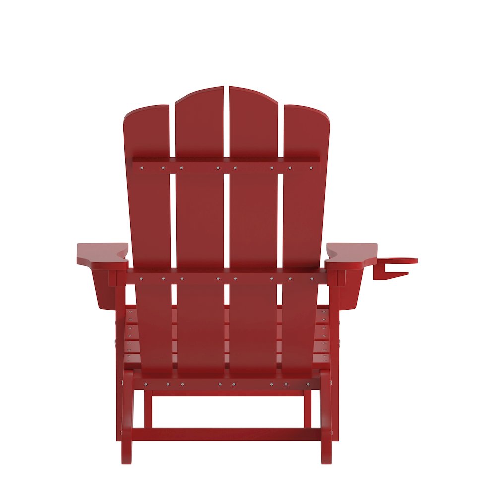 Commercial Adirondack Chair with Pull-Out Ottoman and Cupholder. Picture 8