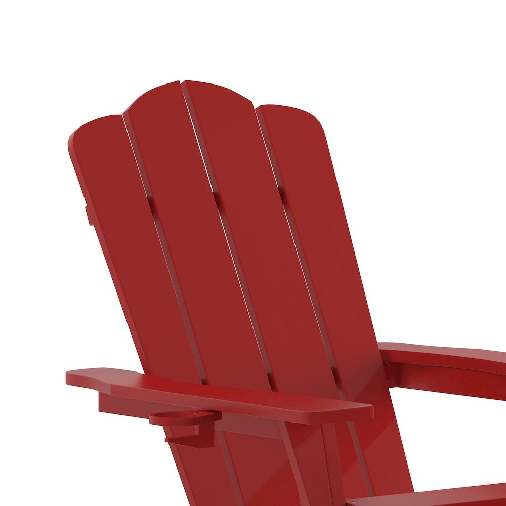 Commercial Adirondack Chair with Pull-Out Ottoman and Cupholder. Picture 9