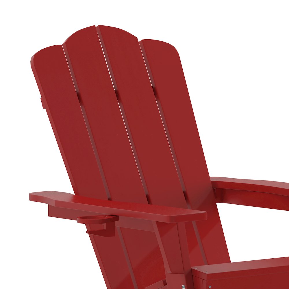 Contemporary Commercial Grade Adirondack Rocking Chair with Cupholder. Picture 9