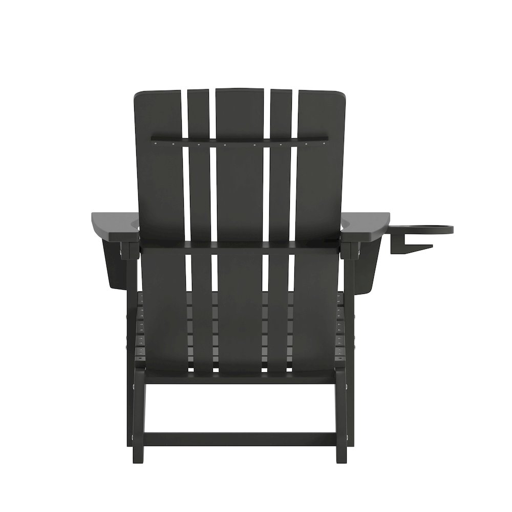 Contemporary Commercial Grade Adirondack Patio Chair with Cupholder. Picture 8