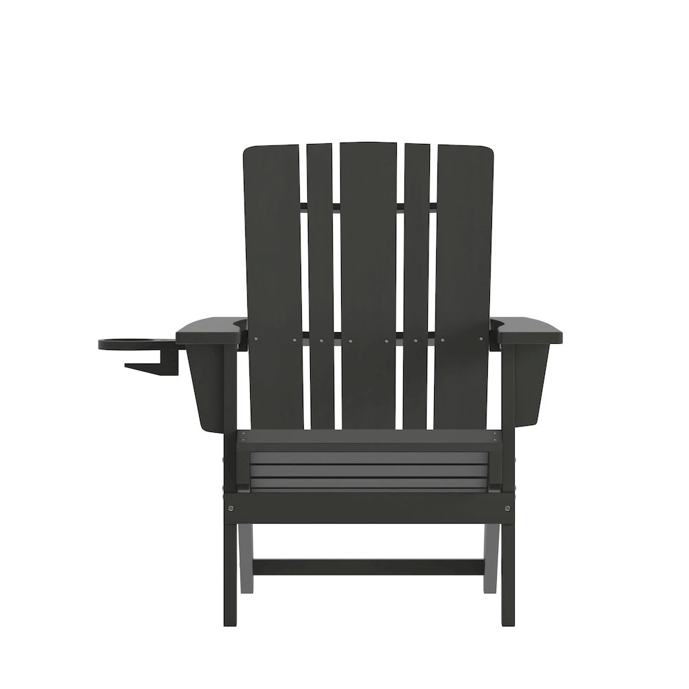 Contemporary Commercial Grade Adirondack Patio Chair with Cupholder. Picture 11