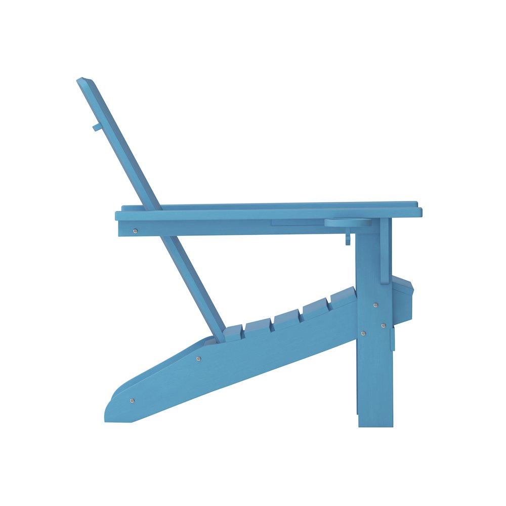 Contemporary Commercial Grade Adirondack Patio Chair with Cupholder. Picture 10