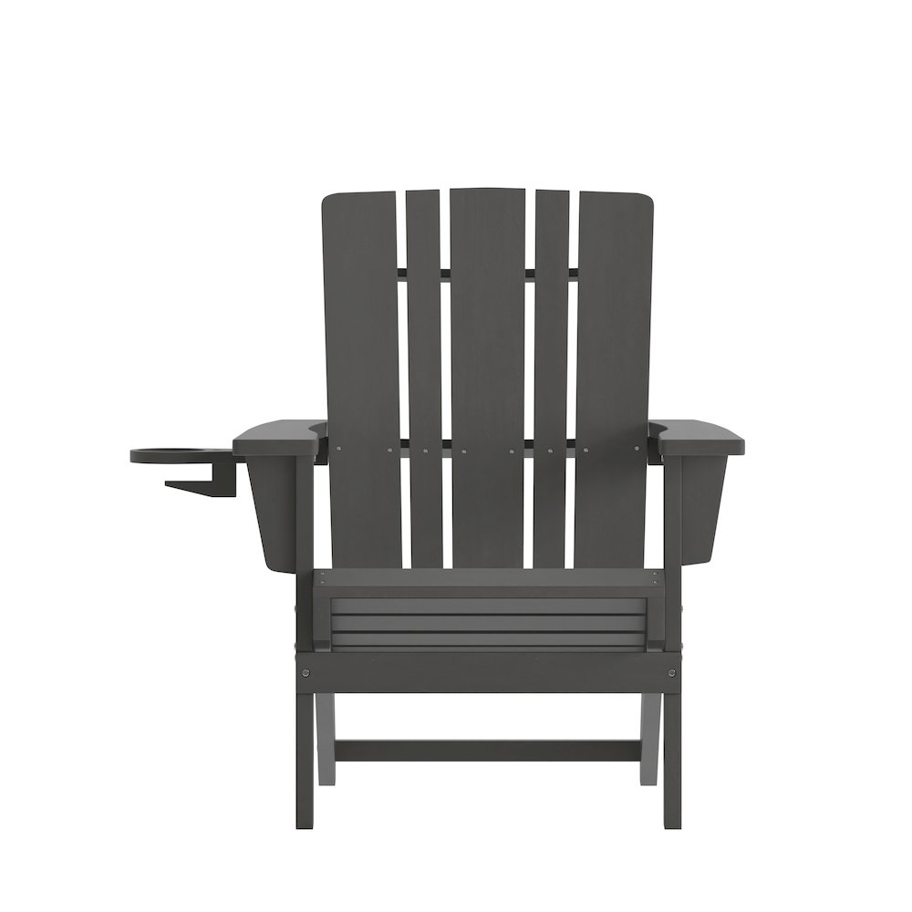 Contemporary Commercial Grade Adirondack Patio Chair with Cupholder. Picture 11