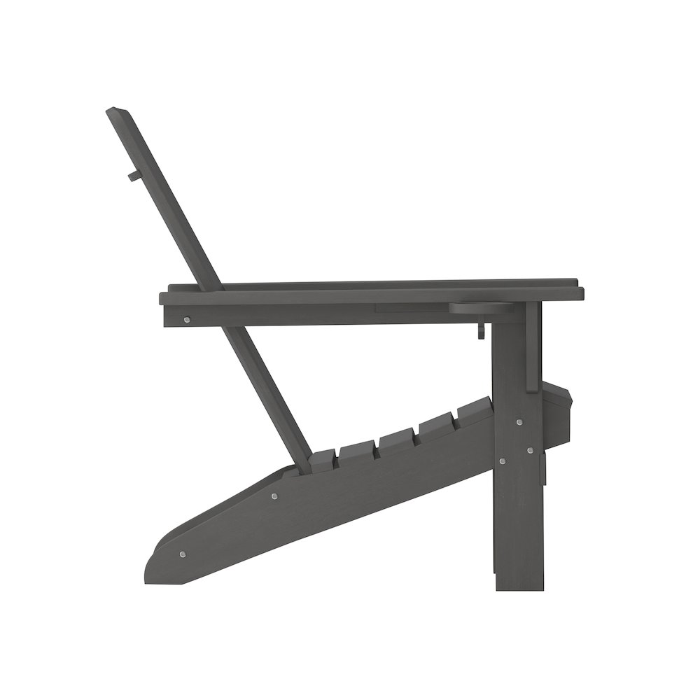 Contemporary Commercial Grade Adirondack Patio Chair with Cupholder. Picture 10