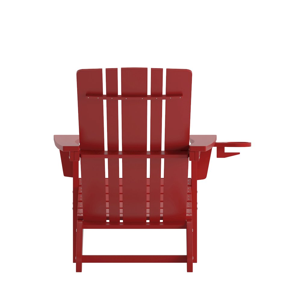 Contemporary Commercial Grade Adirondack Patio Chair with Cupholder. Picture 8