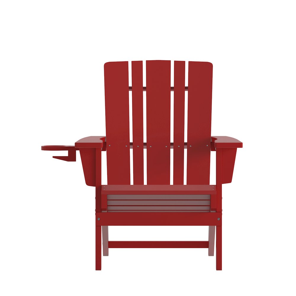 Contemporary Commercial Grade Adirondack Patio Chair with Cupholder. Picture 11