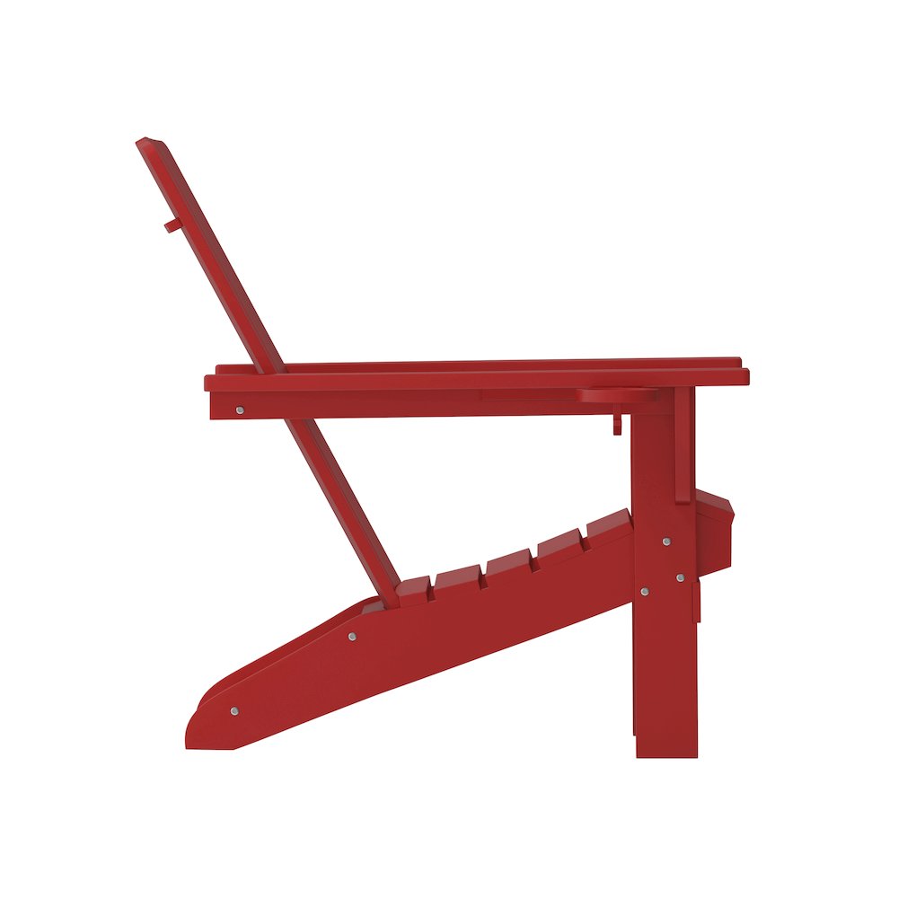 Contemporary Commercial Grade Adirondack Patio Chair with Cupholder. Picture 10
