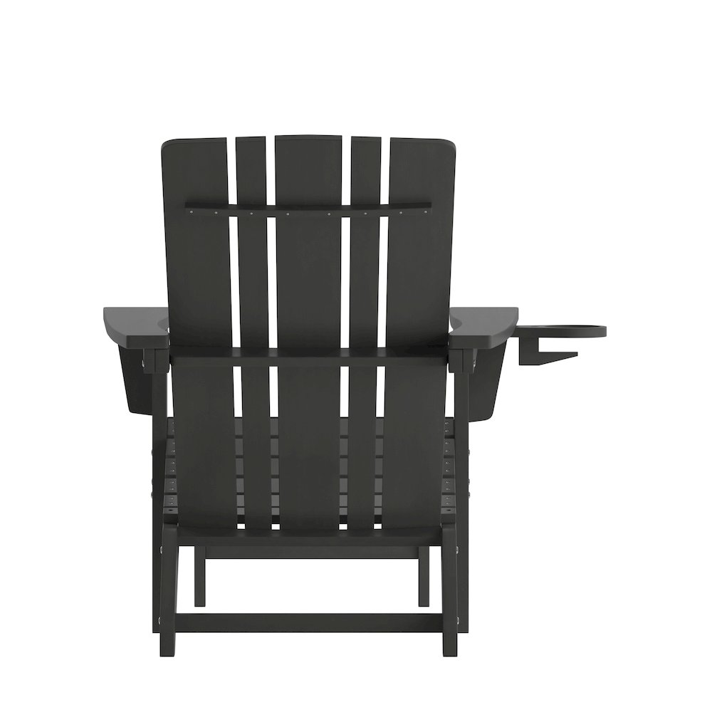 Commercial Adirondack Chair with Pull-Out Ottoman and Cupholder. Picture 8