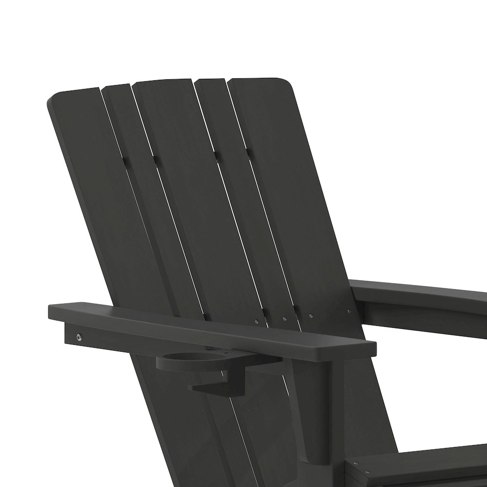 Commercial Adirondack Chair with Pull-Out Ottoman and Cupholder. Picture 9