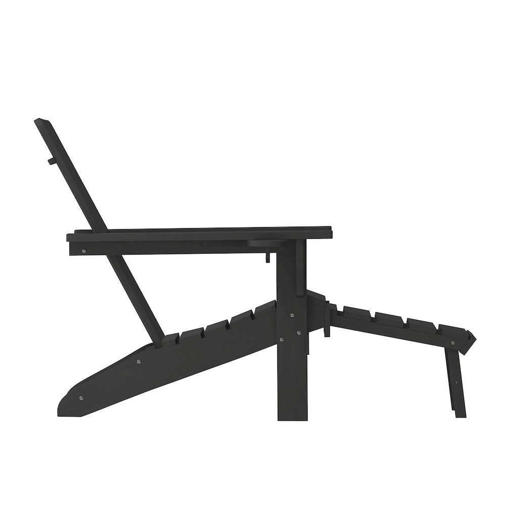 Commercial Adirondack Chair with Pull-Out Ottoman and Cupholder. Picture 10