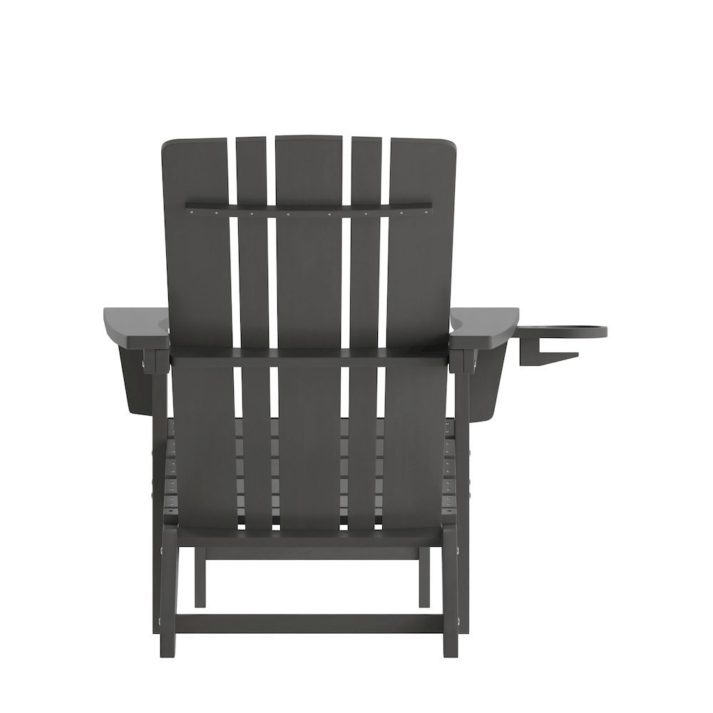 Commercial Adirondack Chair with Pull-Out Ottoman and Cupholder. Picture 8
