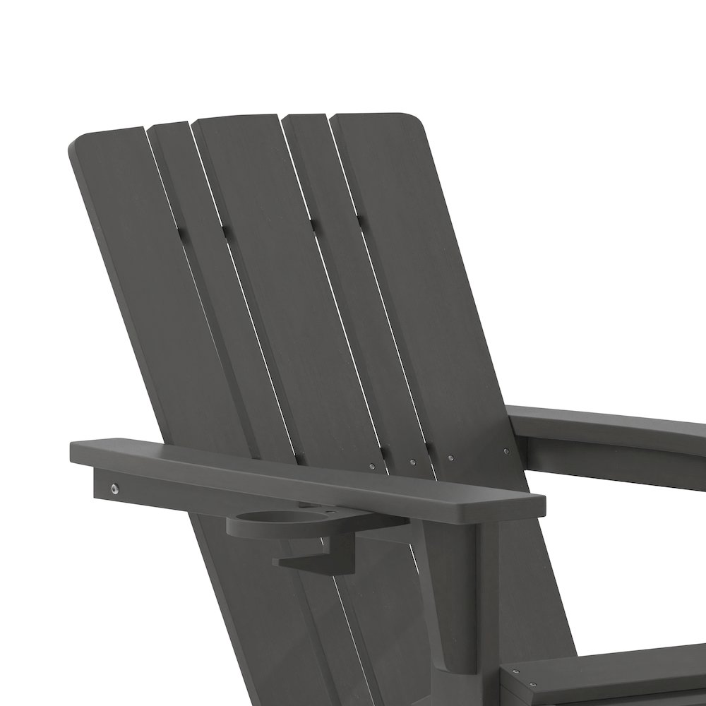 Commercial Adirondack Chair with Pull-Out Ottoman and Cupholder. Picture 9