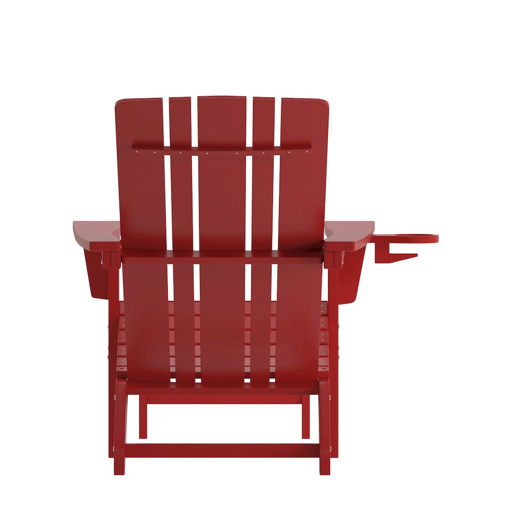 Commercial Adirondack Chair with Pull-Out Ottoman and Cupholder. Picture 8
