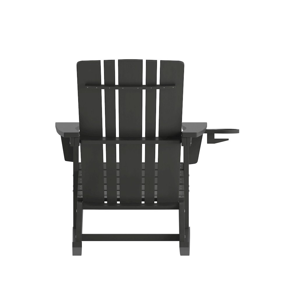 Contemporary Commercial Grade Adirondack Rocking Chair with Cupholder. Picture 8