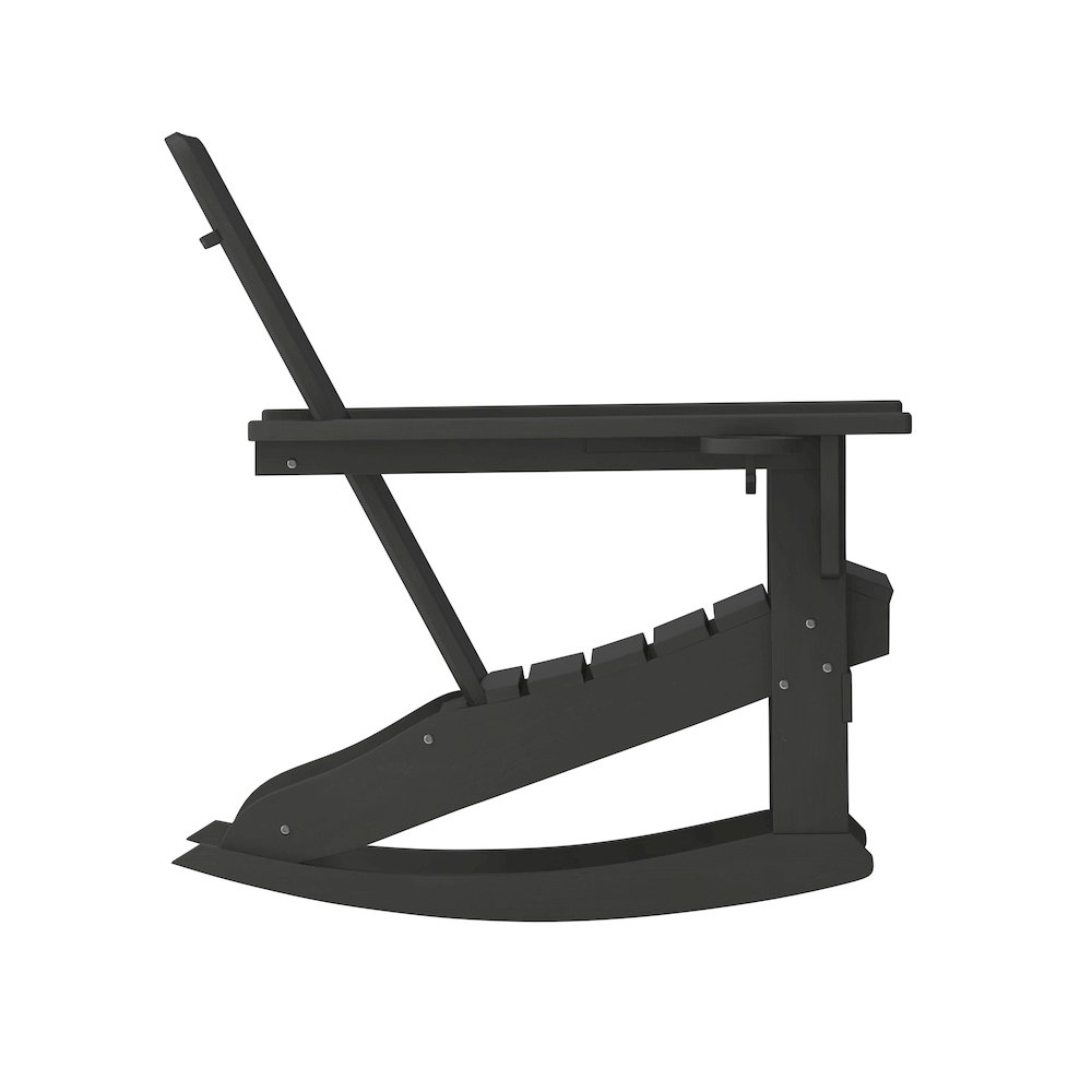 Contemporary Commercial Grade Adirondack Rocking Chair with Cupholder. Picture 10