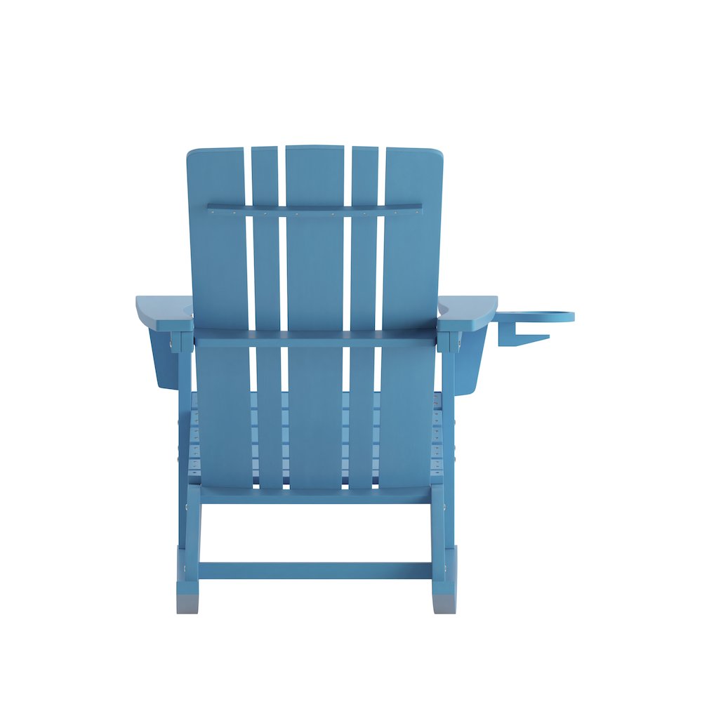 Contemporary Commercial Grade Adirondack Rocking Chair with Cupholder. Picture 8