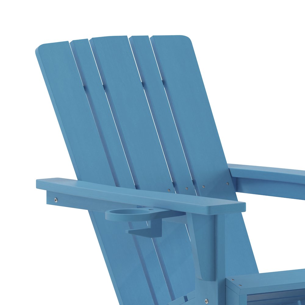 Contemporary Commercial Grade Adirondack Rocking Chair with Cupholder. Picture 9
