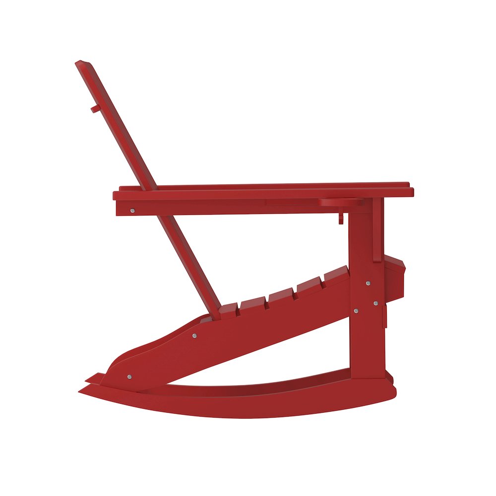 Contemporary Commercial Grade Adirondack Rocking Chair with Cupholder. Picture 10