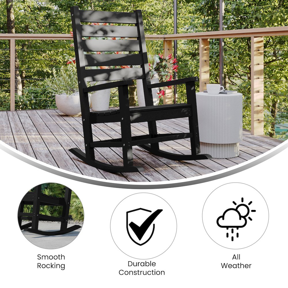 Classic Commercial Grade All Weather Rocking Chair. Picture 4