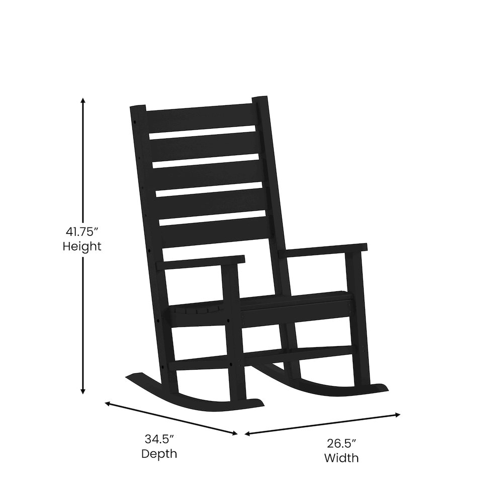 Classic Commercial Grade All Weather Rocking Chair. Picture 5
