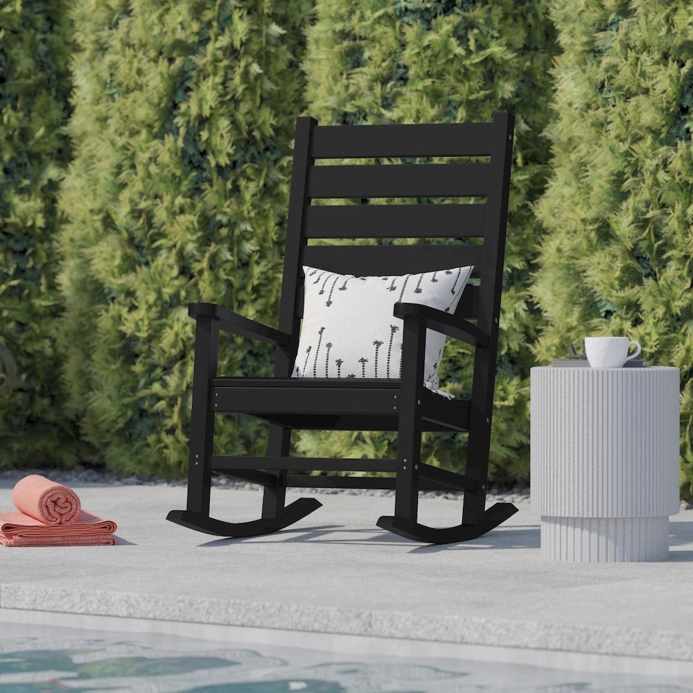 Classic Commercial Grade All Weather Rocking Chair. Picture 7