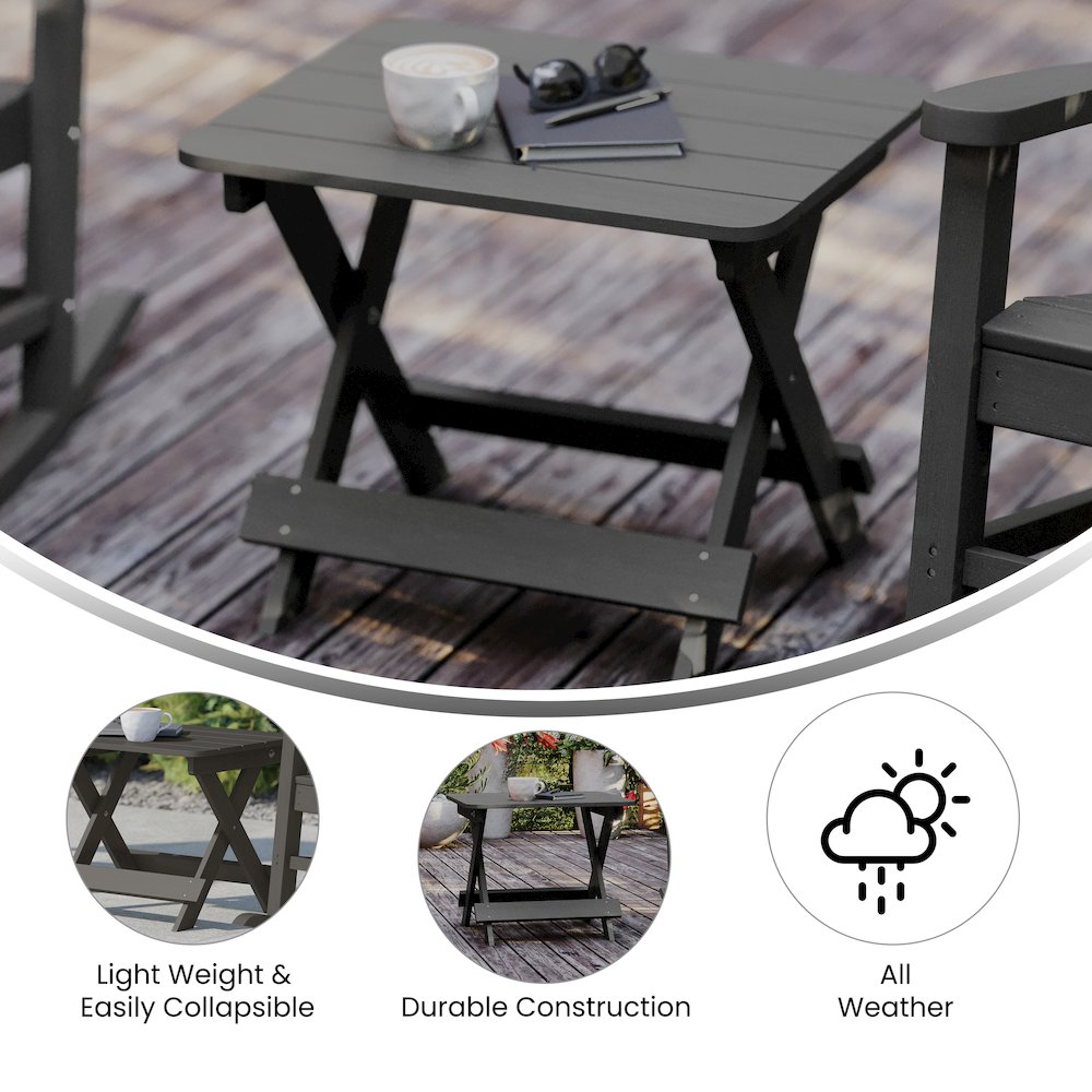 Modern Folding Adirondack Side Table. Picture 4